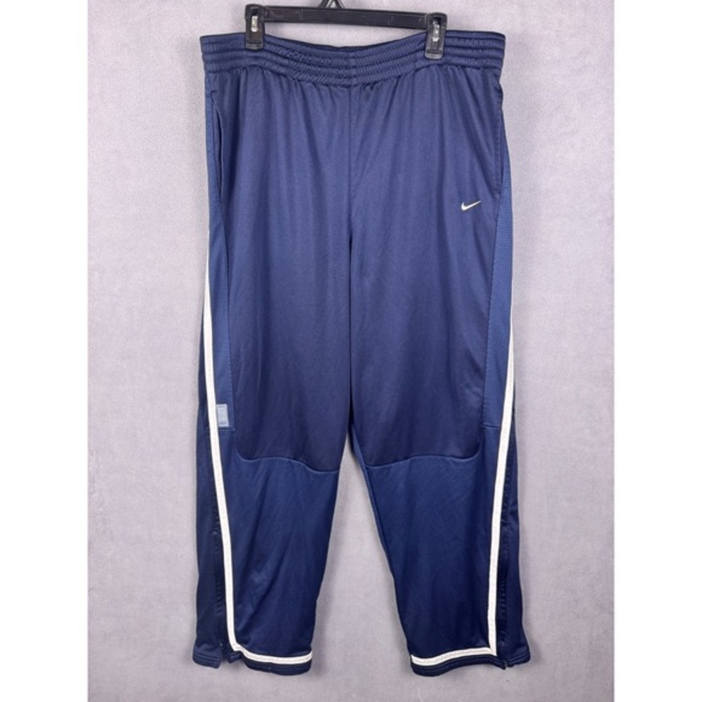 Nike Basketball Pants Men 2XL Blue Warm Up Training Athletic Active 2003 Vintage